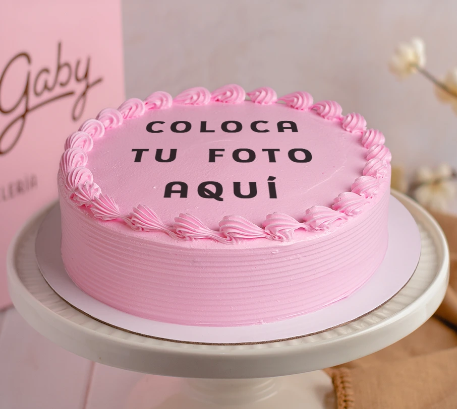 [020020020040015] FOTORTA BAÑO MERENGUE ROSA (MEDIANO (12 porciones))
